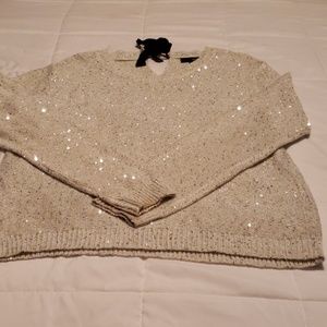 Cream and silver a.n.a sweater size medium